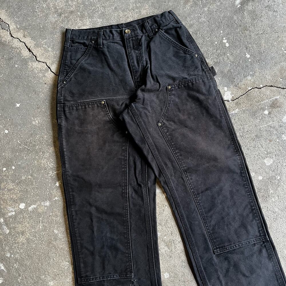 Carhartt black double knee work wear carpenter pants - Picture 2 of 6